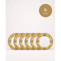 Pip studio - Lily & Lotus - Borden - Yellow - 23 cm - Set van 6
