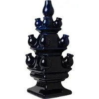 Heinen Delfts Blauw Tulpenvaas - 40 cm - blauwe vaas - vaas blauw - 3 delig - cadeau voor vrouw - - cadeau vrouw populair