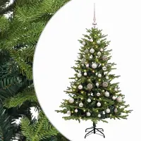 vidaXL - Kunstkerstboom - met - Ballen - 120 - cm - 150 - LED's - Warmwit