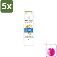 Pantene 5 x – Shampoo – Classic Clean – 250 ml - Bulkverpakking - Schone haardag - Douchemop - Gezonde haardag
