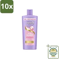 Andrélon 10 x – Shampoo – Extra Glans – 685 ml - Wasstrips - Haarverzorging - Glansgevende Shampoo - Dof Haar - Zijde-extract - Vitamine C