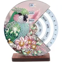 Merkloos 5D Diamond Painting Rotating Maankalender voor Tafel