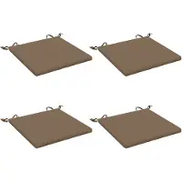 vidaXL Zitkussens SOEST 4 st 100% Polyester Taupe 40 x 40 x 3 cm