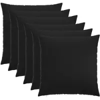 vidaXL Kussensloop 6 st HEERLEN Zwart 80 x 80 cm Stof