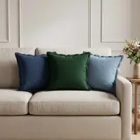 vidaXL Kussensloop 6 st HOUTEN Jeans Blauw 30 x 30 cm Faux Linnen