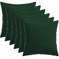 vidaXL Kussensloop 6 st HEERLEN Donkergroen 35 x 35 cm Stof