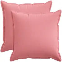 vidaXL Kussensloop 2 st HOUTEN Roze 60 x 60 cm Faux Linnen