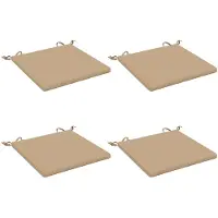 vidaXL Zitkussens SOEST 4 st 100% Polyester Zand 50 x 50 x 3 cm