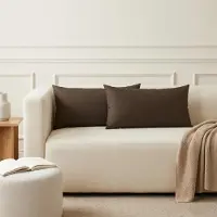 vidaXL Kussensloop 6 st HEERLEN Taupe 40 x 80 cm Stof