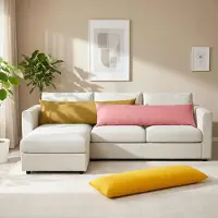 vidaXL Kussensloop 2 st HEERLEN Roze 40 x 145 cm Stof