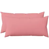 vidaXL Kussensloop 2 st HEERLEN Roze 40 x 70 cm Stof