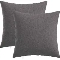 vidaXL Kussensloop 2 st HEERLEN Lichtgrijs 45 x 45 cm Stof