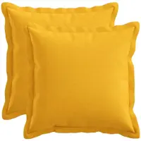 vidaXL Kussensloop 2 st HOUTEN Licht Geel 35 x 35 cm Faux Linnen