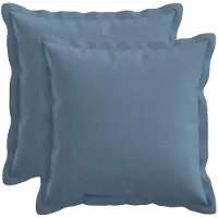 vidaXL Kussensloop 2 st HOUTEN Jeans Blauw 35 x 35 cm Faux Linnen