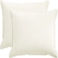 vidaXL Kussensloop 2 st HOUTEN Wit 55 x 55 cm Faux Linnen