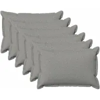 vidaXL Kussensloop 6 st HOUTEN Wolkgrijs 50 x 80 cm Faux Linnen