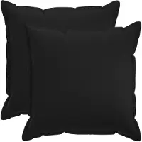 vidaXL Kussensloop 2 st HOUTEN Zwart 60 x 60 cm Faux Linnen