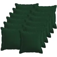 vidaXL Kussensloop 12 st HOUTEN Donkergroen 40 x 40 cm Faux Linnen