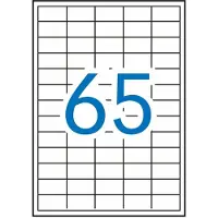 APLI witte etiketten ft 38 x 21,2 mm (b x h), 6.500 stuks, 65 per blad (1283)