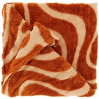 Unique living plaid maud orange flame 150x200cm