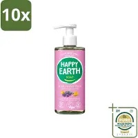 Happy Earth 10 x – Handzeep – 100% Natuurlijk Lavender Ylang – 300 ml - Wasstrips - Handzeep - Natuurlijke Handzeep - Vegan Handzeep - Lavendel Handzeep - Ylang Handzeep