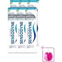 Sensodyne 6 x - Tandpasta - Gentle Whitening - Milde Reiniging - 75 ml - Bulkverpakking - Gevoelige tanden - Douchemop - Tandpasta