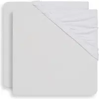 Jollein Hoeslaken Parkmatras 75x95 Jersey White 2-pack