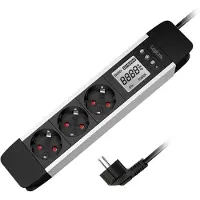 Logilink LPS285 Energiezuinig stopcontact Zwart, Zilver Randaarde stekker 1 stuk(s)