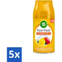 Air Wick 5 x Freshmatic - Luchtverfrisser Navulling - Tropische Mango - 250ml - Voordeelverpakking - 5 stuks