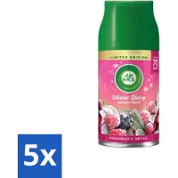 Air Wick 5 x Freshmatic – Automatische Luchtverfrisser Navulling – Winter Berry Wonderland - 250 ml - Voordeelverpakking - 5 stuks