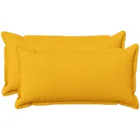 vidaXL Kussensloop 2 st HOUTEN Licht Geel 40 x 70 cm Faux Linnen
