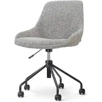 Nolon Nout-Isa Bureaustoel Grijs Blend - Zwart Onderstel - Burostoel - Japandi - Comfortabel