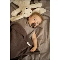 Babys Only Ledikantdeken Merino Brushed Meadow taupe
