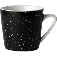 Dutch rose Loft Zwart-Wit Koffiemok Zwart met Glitters 20 cl