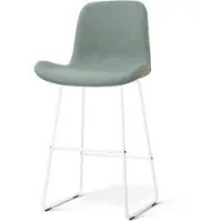 Nolon Nino-Fé barkruk saliegroen - wit onderstel - 75 cm
