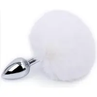 CHPN - Buttplug - Butt plug - Anaal plug - Wit - Fluffy buttplug - Konijnenstaartje - BunnyTail - Sexy Konijnenstaart - Erotiek - Anaal - Sextoy
