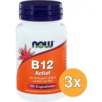 Now 3x Vitamine B12 actief (100 zuigtabletten)
