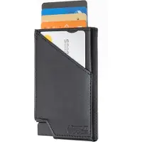 AdroitGoods Pasjeshouder 7 Pasjes Portemonnee - Creditcardhouder Met RFID Technologie - Leder - Zwart