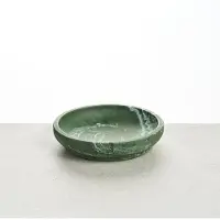 PINO Sandstone voerbak voor katten - Snorhaarvriendelijk - Groen (Crocodile Green) Marmer - Medium ⌀17,5cm - 350ml
