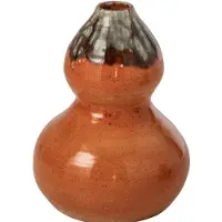 J-Line Vaas - keramiek - oranje/bruin - large