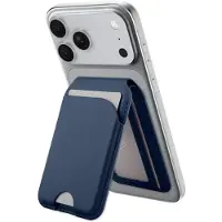 Cazy magnetische Kaarthouder - 3 Kaartvakken - Inclusief Standaardfunctie - Compatibel met MagSafe - Blauw