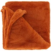 Unique living plaid jip orange flame 150x200cm