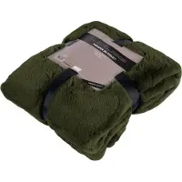 Lalee Heaven fake bont Plaid fluffy fleecedeken olijf groen 150x200 cm groen