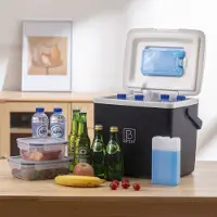 Brisby Koelbox - Frigobox - 13L- Zwart- Tot maximaal 40 uur isolatie - Incl. 2 dikke koelelementen van 450ml - Met koelelementen vergrendeld in deksel en 500ml Zwarte Dubbelwandige Thermosfles