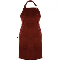 Tiseco - Keukenschort VELMAR - unisex, met zakken - 70x85 cm, bruin