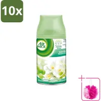 Air Wick 10 x - Luchtverfrisser Navulling - Jasmijn & Witte Bloemen - Automatische Spray - 250 ml - Bulkverpakking - Luchtverfrisser - Douchemop - Geur