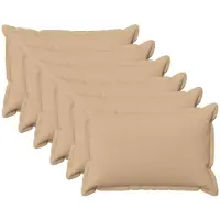 vidaXL Kussensloop 6 st HOUTEN Crèmekleurig 50 x 70 cm Faux Linnen