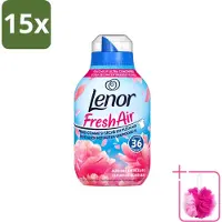 Lenor 15 x - Wasverzachter - Fresh Air - Fleurige Bloesem - 36 Wasbeurten - Bulkverpakking - Wasverzachter - Douchemop - Frisheid