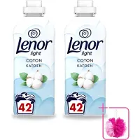Lenor 2 x Light - Wasverzachter - Katoen - Fris & Zacht - 42 Wasbeurten - Bulkverpakking - Wasverzachter katoen - Douchemop - Wasverzachter fris