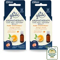 Glade 2 x - Mistnavulling Pure Happiness - Aromatherapie - 17,4 ml - Wasstrips - Aromatherapie - Geurverspreiding - Luchtverfrisser - Geur - Geurboost
